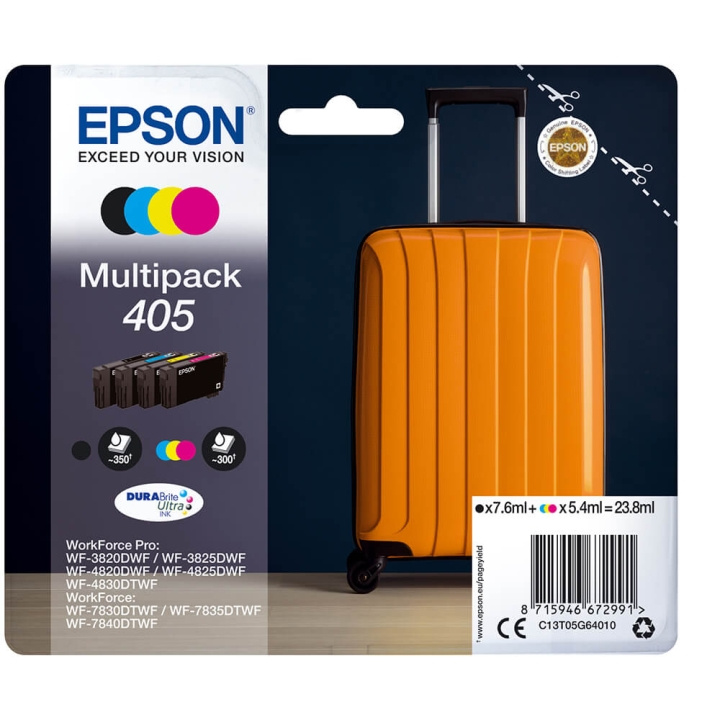 EPSON Ink C13T05G64010 405 Multipack, Suitcase in the group COMPUTERS & PERIPHERALS / Printers & Accessories / Ink & Toner / Ink cartridges / Epson at TP E-commerce Nordic AB (C26713)