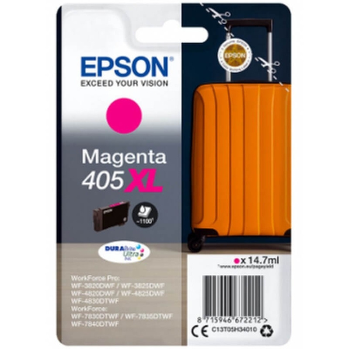 EPSON Ink C13T05H34010 405XL Magenta, Suitcase in the group COMPUTERS & PERIPHERALS / Printers & Accessories / Ink & Toner / Ink cartridges / Epson at TP E-commerce Nordic AB (C26716)