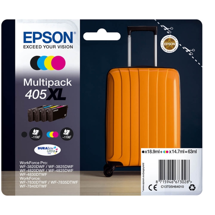 EPSON Ink C13T05H64010 405XL Multipack, Suitcase in the group COMPUTERS & PERIPHERALS / Printers & Accessories / Ink & Toner / Ink cartridges / Epson at TP E-commerce Nordic AB (C26718)