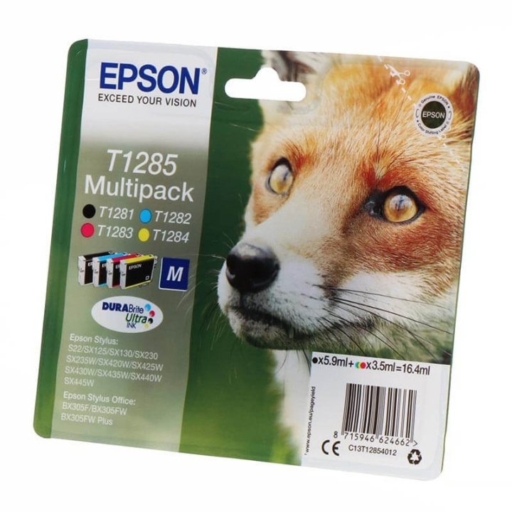 EPSON Ink C13T12854012 T1285 Multipack, Fox in the group COMPUTERS & PERIPHERALS / Printers & Accessories / Ink & Toner / Ink cartridges / Epson at TP E-commerce Nordic AB (C26752)