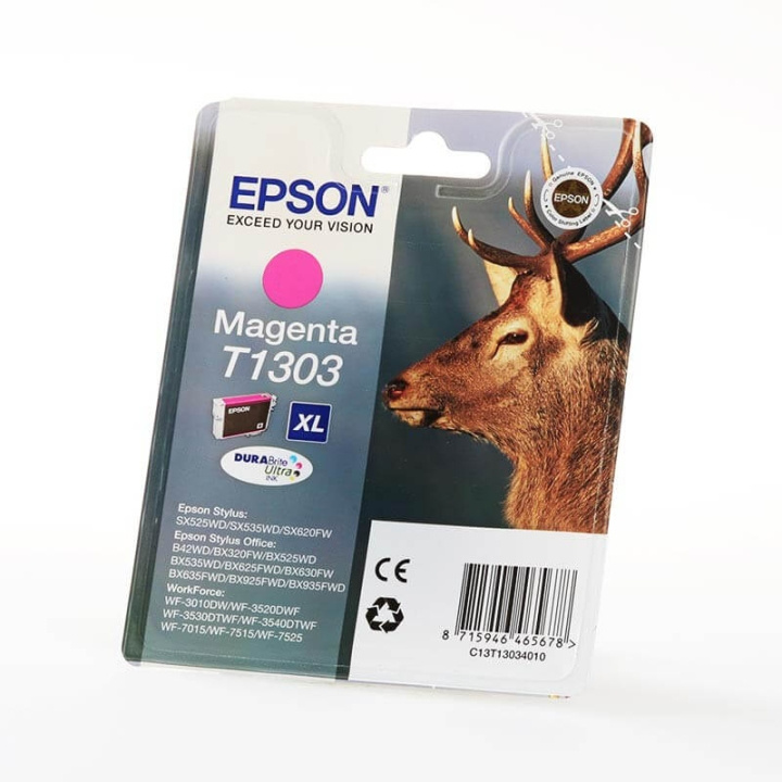 EPSON Ink C13T13034012 T1303 Magenta, Stag in the group COMPUTERS & PERIPHERALS / Printers & Accessories / Ink & Toner / Ink cartridges / Epson at TP E-commerce Nordic AB (C26760)