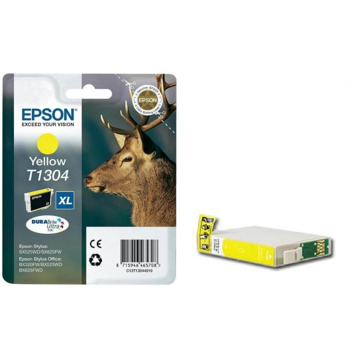 EPSON Ink C13T13044012 T1304 Yellow, Stag in the group COMPUTERS & PERIPHERALS / Printers & Accessories / Ink & Toner / Ink cartridges / Epson at TP E-commerce Nordic AB (C26761)