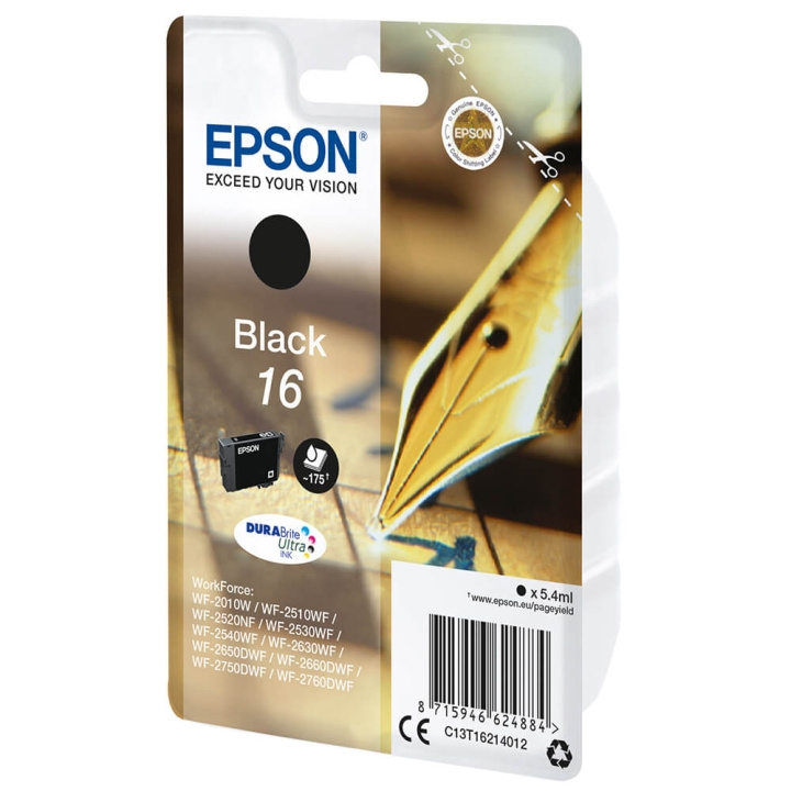 EPSON Ink C13T16214012 16 Black, Pen and Crossword in the group COMPUTERS & PERIPHERALS / Printers & Accessories / Ink & Toner / Ink cartridges / Epson at TP E-commerce Nordic AB (C26763)