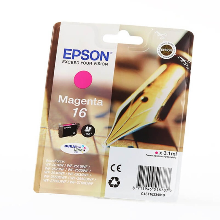 EPSON Ink C13T16234012 16 Magenta, Pen and Crossword in the group COMPUTERS & PERIPHERALS / Printers & Accessories / Ink & Toner / Ink cartridges / Epson at TP E-commerce Nordic AB (C26765)
