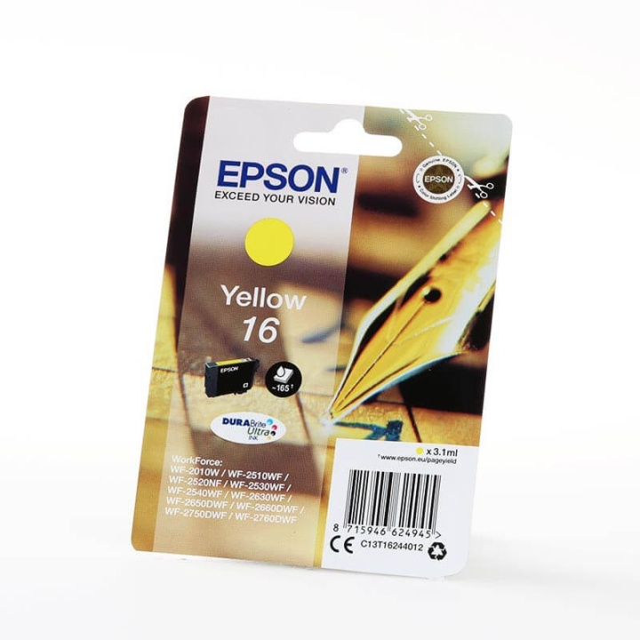 EPSON Ink C13T16244012 16 Yellow, Pen and Crossword in the group COMPUTERS & PERIPHERALS / Printers & Accessories / Ink & Toner / Ink cartridges / Epson at TP E-commerce Nordic AB (C26766)