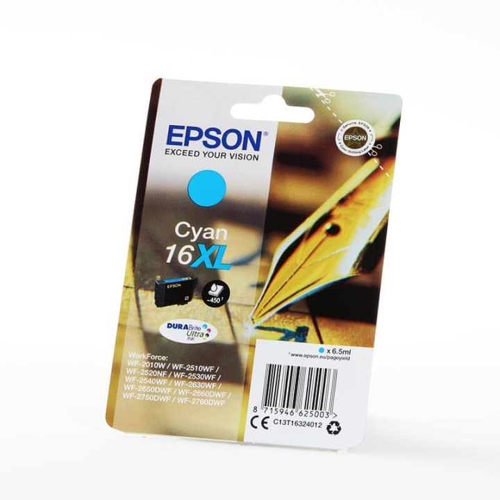 EPSON Ink C13T16324012 16XL Cyan, Pen and Crossword in the group COMPUTERS & PERIPHERALS / Printers & Accessories / Ink & Toner / Ink cartridges / Epson at TP E-commerce Nordic AB (C26769)