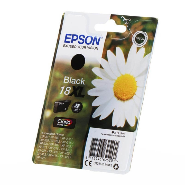 EPSON Ink C13T18114012 18XL Black, Daisy in the group COMPUTERS & PERIPHERALS / Printers & Accessories / Ink & Toner / Ink cartridges / Epson at TP E-commerce Nordic AB (C26778)