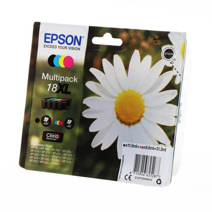 EPSON Ink C13T18164012 18XL Multipack, Daisy in the group COMPUTERS & PERIPHERALS / Printers & Accessories / Ink & Toner / Ink cartridges / Epson at TP E-commerce Nordic AB (C26781)