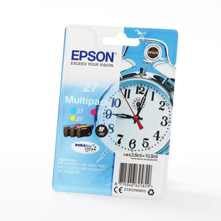 EPSON Ink C13T27054012 27 Multipack, Alarm Clock in the group COMPUTERS & PERIPHERALS / Printers & Accessories / Ink & Toner / Ink cartridges / Epson at TP E-commerce Nordic AB (C26800)