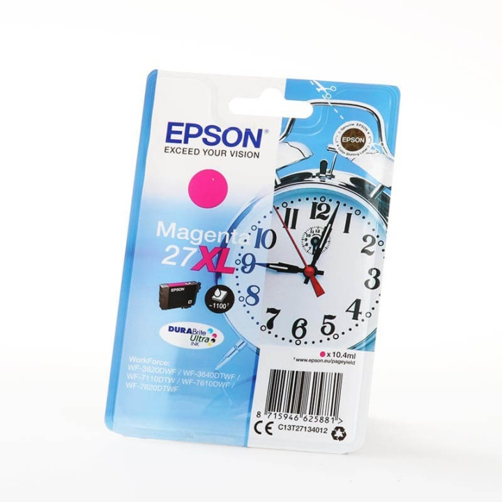 EPSON Ink C13T27134012 27XL Magenta, Alarm Clock in the group COMPUTERS & PERIPHERALS / Printers & Accessories / Ink & Toner / Ink cartridges / Epson at TP E-commerce Nordic AB (C26803)