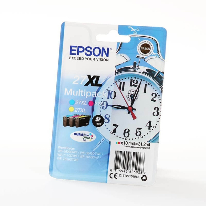 EPSON Ink C13T27154012 27XL Multipack, Alarm Clock in the group COMPUTERS & PERIPHERALS / Printers & Accessories / Ink & Toner / Ink cartridges / Epson at TP E-commerce Nordic AB (C26805)