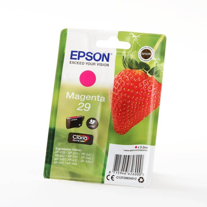 EPSON Ink C13T29834012 29 Magenta, Strawberry in the group COMPUTERS & PERIPHERALS / Printers & Accessories / Ink & Toner / Ink cartridges / Epson at TP E-commerce Nordic AB (C26809)