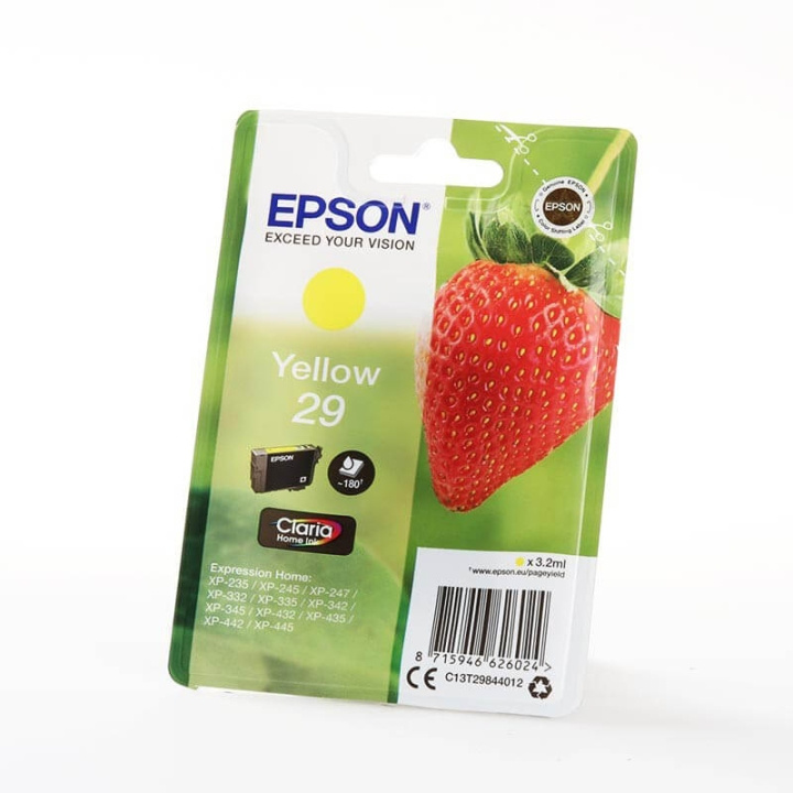 EPSON Ink C13T29844012 29 Yellow, Strawberry in the group COMPUTERS & PERIPHERALS / Printers & Accessories / Ink & Toner / Ink cartridges / Epson at TP E-commerce Nordic AB (C26810)