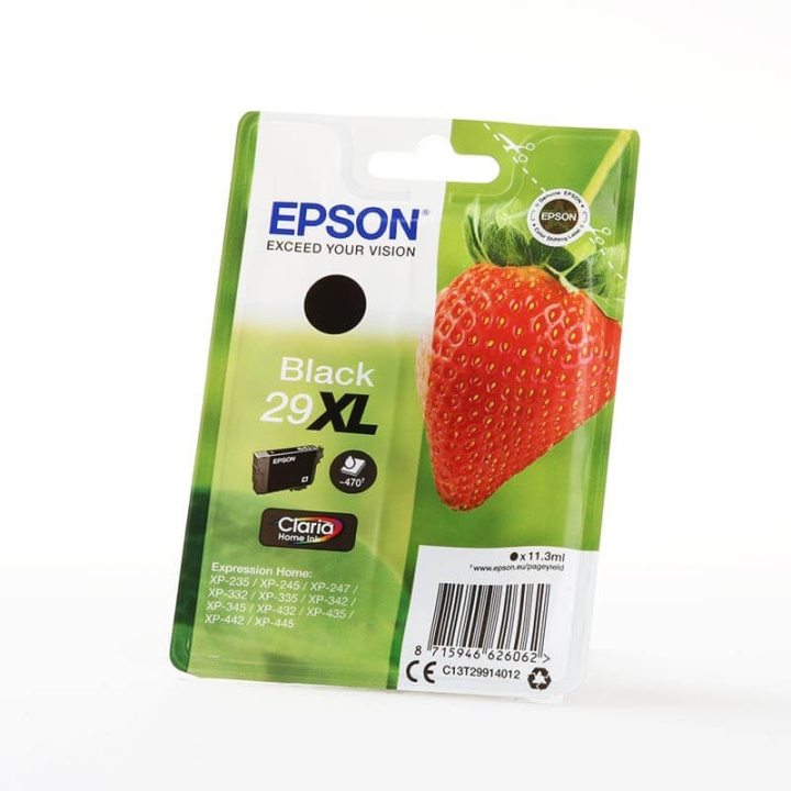 Epson Ink C13T29914012 29XL Black, Strawberry in the group COMPUTERS & PERIPHERALS / Printers & Accessories / Ink & Toner / Ink cartridges / Epson at TP E-commerce Nordic AB (C26812)
