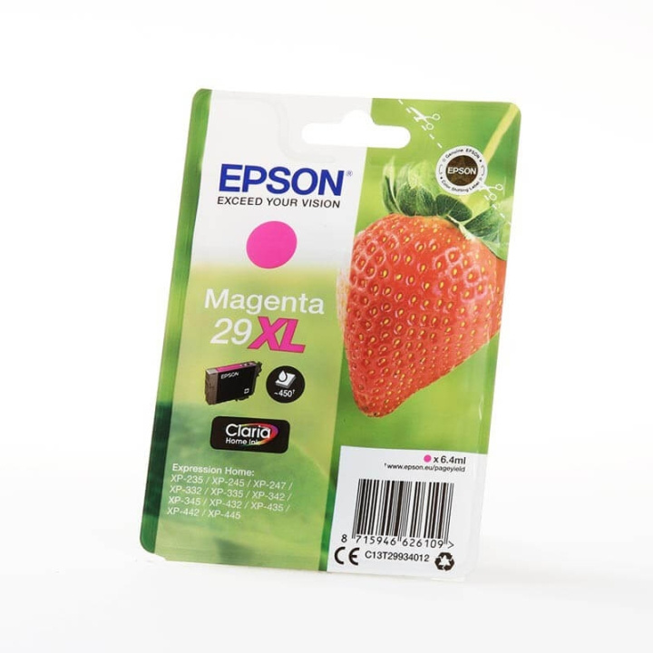 Epson Ink C13T29934012 29XL Magenta, Strawberry in the group COMPUTERS & PERIPHERALS / Printers & Accessories / Ink & Toner / Ink cartridges / Epson at TP E-commerce Nordic AB (C26814)