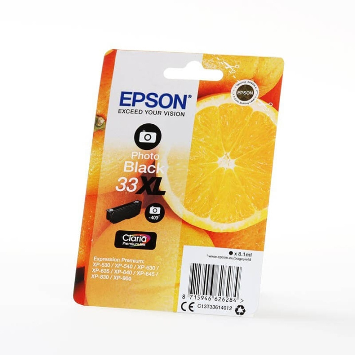EPSON Ink C13T33614012 33XL Photo Black, Oranges in the group COMPUTERS & PERIPHERALS / Printers & Accessories / Ink & Toner / Ink cartridges / Epson at TP E-commerce Nordic AB (C26824)