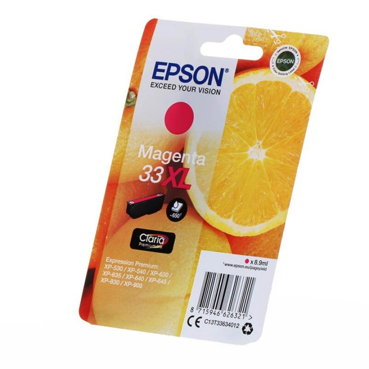 EPSON Ink C13T33634012 33XL Magenta, Oranges in the group COMPUTERS & PERIPHERALS / Printers & Accessories / Ink & Toner / Ink cartridges / Epson at TP E-commerce Nordic AB (C26826)