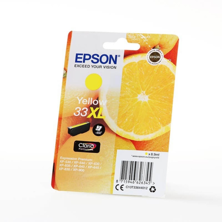 EPSON Ink C13T33644012 33XL Yellow, Oranges in the group COMPUTERS & PERIPHERALS / Printers & Accessories / Ink & Toner / Ink cartridges / Epson at TP E-commerce Nordic AB (C26827)