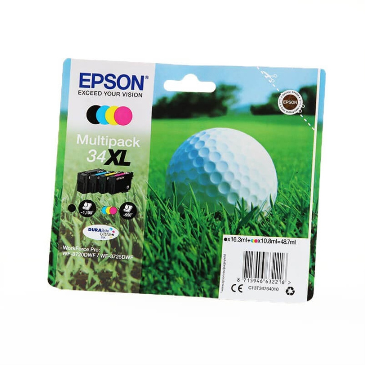 EPSON Ink C13T34764010 34XL Multipack, Golf Ball in the group COMPUTERS & PERIPHERALS / Printers & Accessories / Ink & Toner / Ink cartridges / Epson at TP E-commerce Nordic AB (C26834)