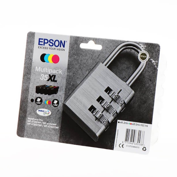 EPSON Ink C13T35964010 35XL Multipack, Padlock in the group COMPUTERS & PERIPHERALS / Printers & Accessories / Ink & Toner / Ink cartridges / Epson at TP E-commerce Nordic AB (C26841)