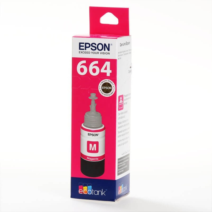 EPSON Ink C13T664340 664 Magenta Ecotank in the group COMPUTERS & PERIPHERALS / Printers & Accessories / Ink & Toner / Ink cartridges / Epson at TP E-commerce Nordic AB (C26851)