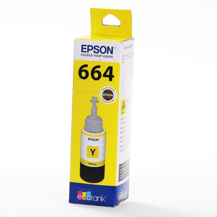 EPSON Ink C13T664440 664 Yellow Ecotank in the group COMPUTERS & PERIPHERALS / Printers & Accessories / Ink & Toner / Ink cartridges / Epson at TP E-commerce Nordic AB (C26852)