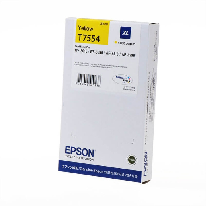 EPSON Ink C13T755440 T7554 XL Yellow in the group COMPUTERS & PERIPHERALS / Printers & Accessories / Ink & Toner / Ink cartridges / Epson at TP E-commerce Nordic AB (C26865)