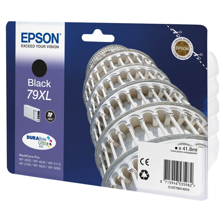EPSON Ink C13T79014010 79XL Black, Tower of Pisa in the group COMPUTERS & PERIPHERALS / Printers & Accessories / Ink & Toner / Ink cartridges / Epson at TP E-commerce Nordic AB (C26869)