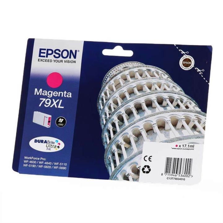EPSON Ink C13T79034010 79XL Magenta, Tower of Pisa in the group COMPUTERS & PERIPHERALS / Printers & Accessories / Ink & Toner / Ink cartridges / Epson at TP E-commerce Nordic AB (C26871)