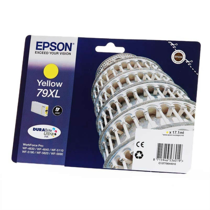 EPSON Ink C13T79044010 79XL Yellow, Tower of Pisa in the group COMPUTERS & PERIPHERALS / Printers & Accessories / Ink & Toner / Ink cartridges / Epson at TP E-commerce Nordic AB (C26872)