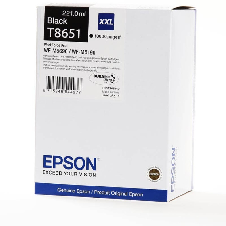 EPSON Ink C13T865140 T8651 XXL Black in the group COMPUTERS & PERIPHERALS / Printers & Accessories / Ink & Toner / Ink cartridges / Epson at TP E-commerce Nordic AB (C26873)