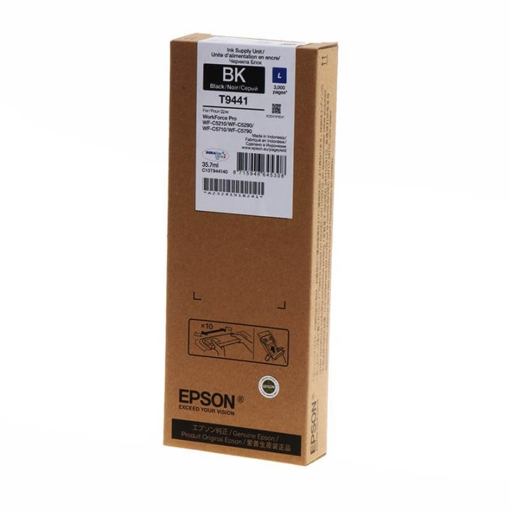 Epson Ink C13T944140 T9441 Black in the group COMPUTERS & PERIPHERALS / Printers & Accessories / Ink & Toner / Ink cartridges / Epson at TP E-commerce Nordic AB (C26880)