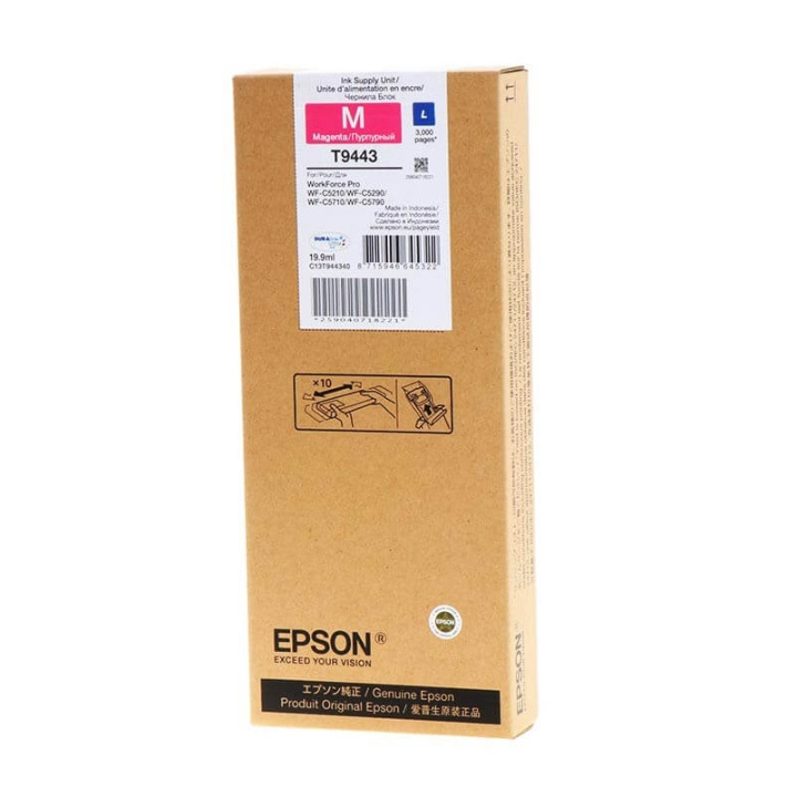 EPSON Ink C13T944340 T9443 Magenta in the group COMPUTERS & PERIPHERALS / Printers & Accessories / Ink & Toner / Ink cartridges / Epson at TP E-commerce Nordic AB (C26882)