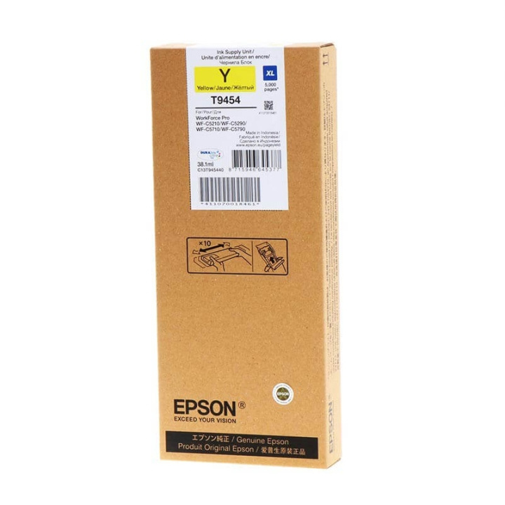 EPSON Ink C13T945440 T9454 XL Yellow in the group COMPUTERS & PERIPHERALS / Printers & Accessories / Ink & Toner / Ink cartridges / Epson at TP E-commerce Nordic AB (C26887)