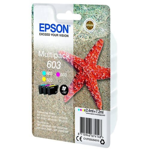 EPSON Ink C13T03U54010 603 Multipack, Starfish in the group COMPUTERS & PERIPHERALS / Printers & Accessories / Ink & Toner / Ink cartridges / Epson at TP E-commerce Nordic AB (C26899)