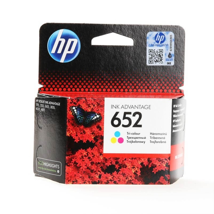 HP Ink F6V24AE 652 Tri-colour in the group COMPUTERS & PERIPHERALS / Printers & Accessories / Ink & Toner / Toner / HP at TP E-commerce Nordic AB (C26993)