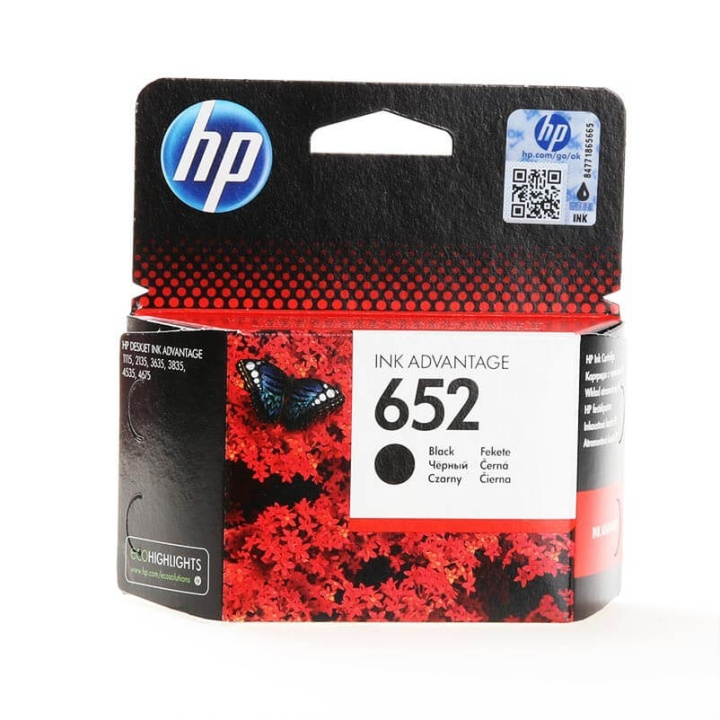 HP Ink F6V25AE 652 Black in the group COMPUTERS & PERIPHERALS / Printers & Accessories / Ink & Toner / Toner / HP at TP E-commerce Nordic AB (C26994)