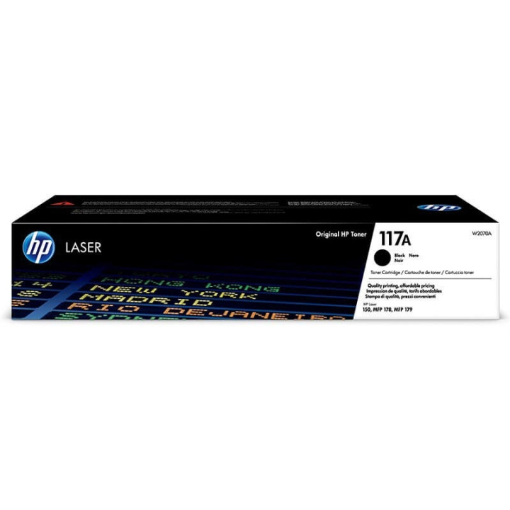 HP Toner W2070A 117A Black in the group COMPUTERS & PERIPHERALS / Printers & Accessories / Ink & Toner / Toner / HP at TP E-commerce Nordic AB (C27076)