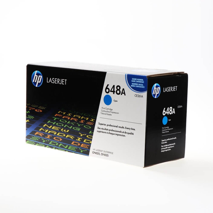 HP Toner CE261A 648A Cyan in the group COMPUTERS & PERIPHERALS / Printers & Accessories / Ink & Toner / Toner / HP at TP E-commerce Nordic AB (C27111)