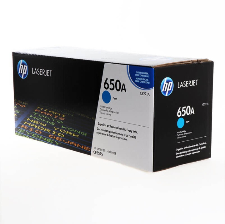 HP Toner CE271A 650A Cyan in the group COMPUTERS & PERIPHERALS / Printers & Accessories / Ink & Toner / Toner / HP at TP E-commerce Nordic AB (C27116)