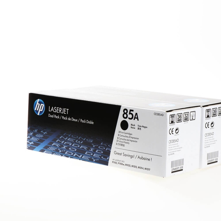 HP Toner CE285AD 85A Black, 2-pack in the group COMPUTERS & PERIPHERALS / Printers & Accessories / Ink & Toner / Toner / HP at TP E-commerce Nordic AB (C27124)