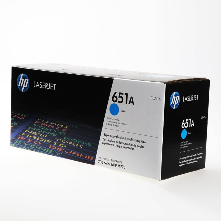 HP Toner CE341A 651A Cyan in the group COMPUTERS & PERIPHERALS / Printers & Accessories / Ink & Toner / Toner / HP at TP E-commerce Nordic AB (C27136)