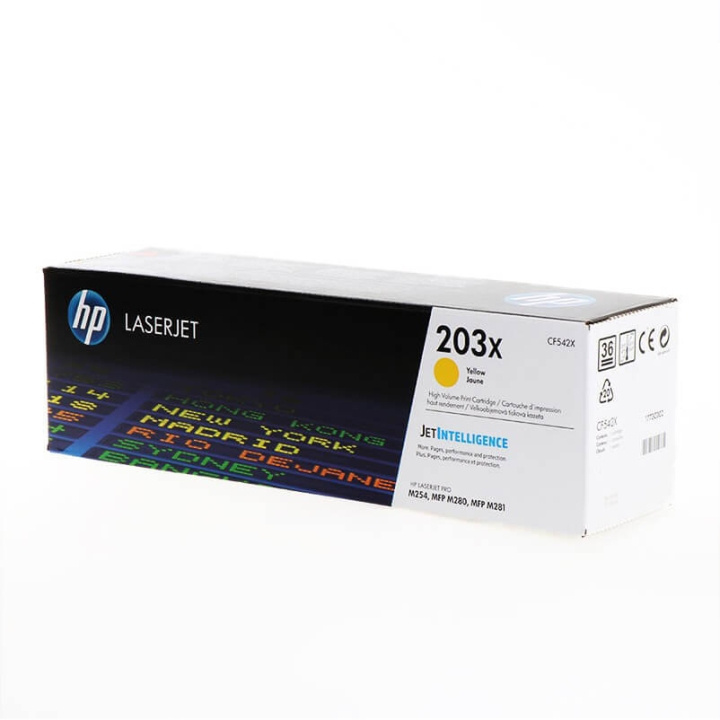 HP Toner CF542X 203X Yellow in the group COMPUTERS & PERIPHERALS / Printers & Accessories / Ink & Toner / Toner / HP at TP E-commerce Nordic AB (C27282)
