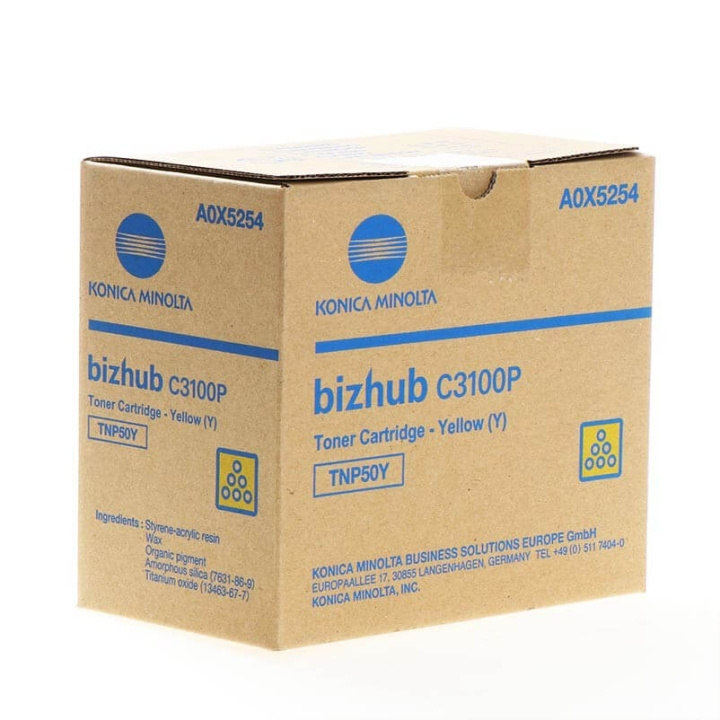 Konica Minolta Toner A0X5254 TNP50 Yellow in the group COMPUTERS & PERIPHERALS / Printers & Accessories / Ink & Toner / Toner / Konica Minolta at TP E-commerce Nordic AB (C27419)