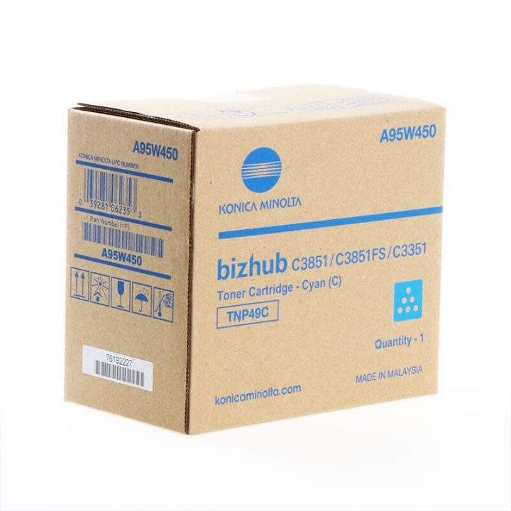 Konica Minolta Toner A95W450 TNP49 Cyan in the group COMPUTERS & PERIPHERALS / Printers & Accessories / Ink & Toner / Toner / Konica Minolta at TP E-commerce Nordic AB (C27515)