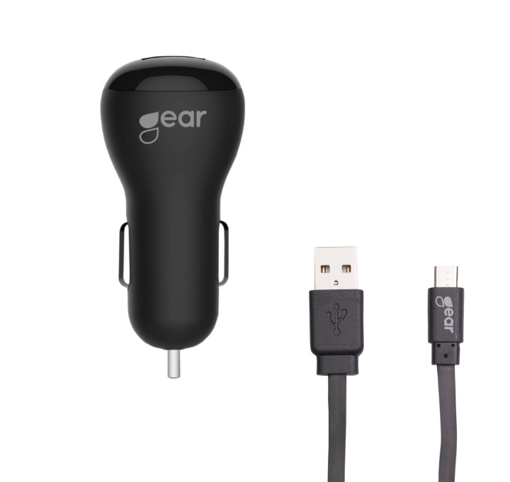 Gear Charger 12V 1xUSB 1A Black MicroUSB Cable 1m in the group COMPUTERS & PERIPHERALS / Laptops & accessories / Computer chargers / Car chargers at TP E-commerce Nordic AB (C28600)