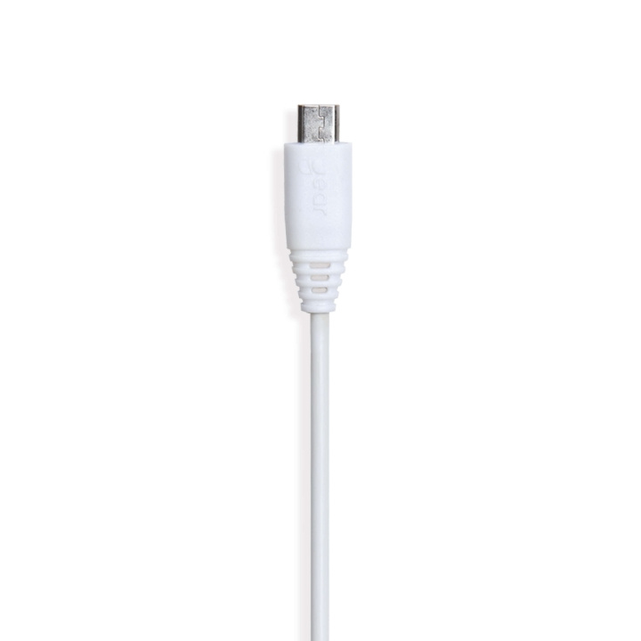 GEAR Round Charging Cable MicroUSB to USB-A 0.3m White in the group SMARTPHONE & TABLETS / Chargers & Cables / Cables / Cables microUSB at TP E-commerce Nordic AB (C28606)
