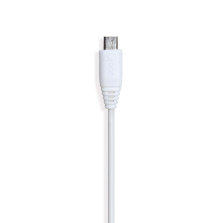 Gear Round Charging Cable MicroUSB to USB-A 0.3m White in the group SMARTPHONE & TABLETS / Chargers & Cables / Cables / Cables microUSB at TP E-commerce Nordic AB (C28606)
