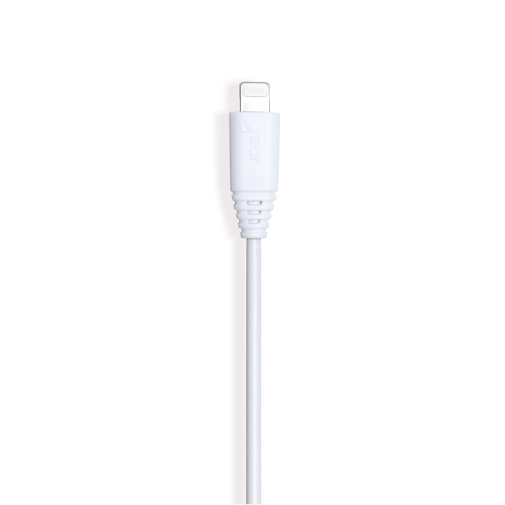GEAR Round Charging cable Lightning to USB-A 0.3m White MFI in the group SMARTPHONE & TABLETS / Chargers & Cables / Cables / Cables Lightning at TP E-commerce Nordic AB (C28607)