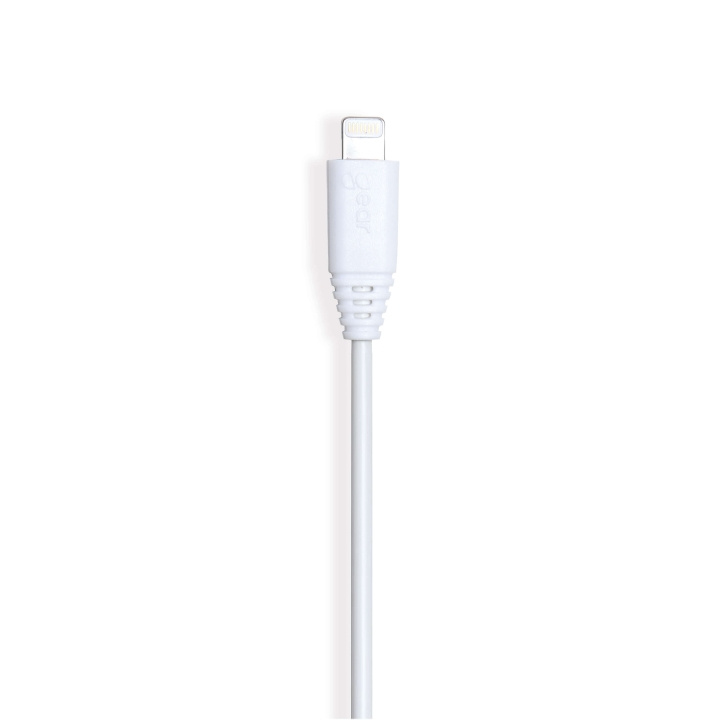 Gear Round Charging cable Lightning to USB-A 0.3m White MFI in the group SMARTPHONE & TABLETS / Chargers & Cables / Cables / Cables Lightning at TP E-commerce Nordic AB (C28607)